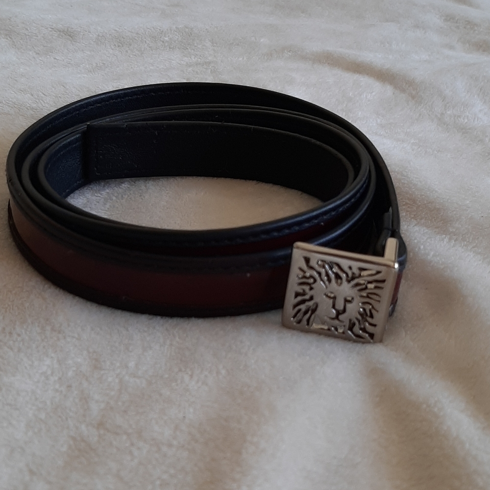 Anne Klein burgundy and black belt